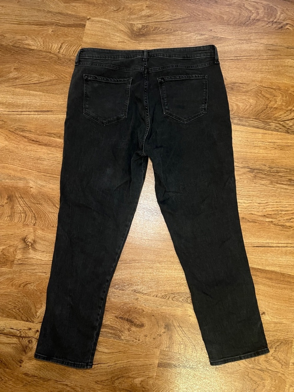 Old Navy High-Rise Vintage Slim Jeans Size 16 Black Wash Stretch Denim - Picture 5 of 6